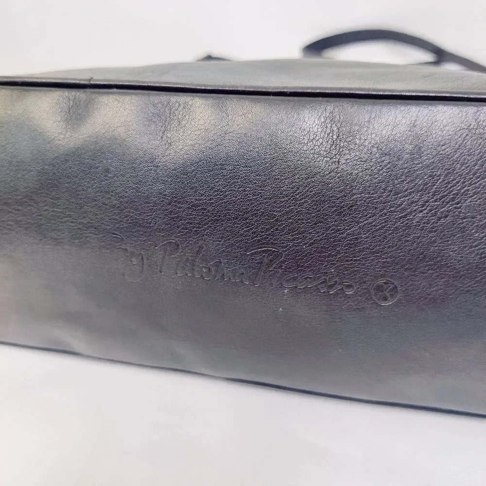 Paloma Picasso vintage black leather shoulder bag - Picture 4 of 16